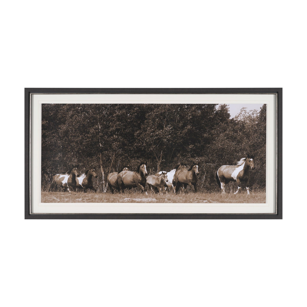The Painted Herd by Chad Mackay Textured Framed Photo Print Matted under Glass from Mercana - Luna Furniture