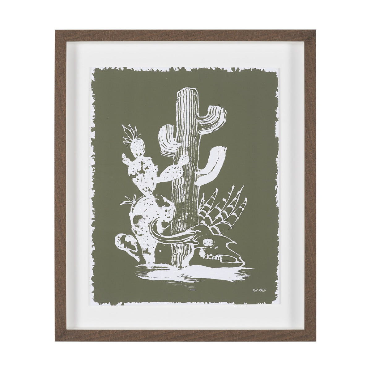 Baja by Nick Simon Hand-Embellished Framed Artwork Matted under Glass from Mercana - Luna Furniture