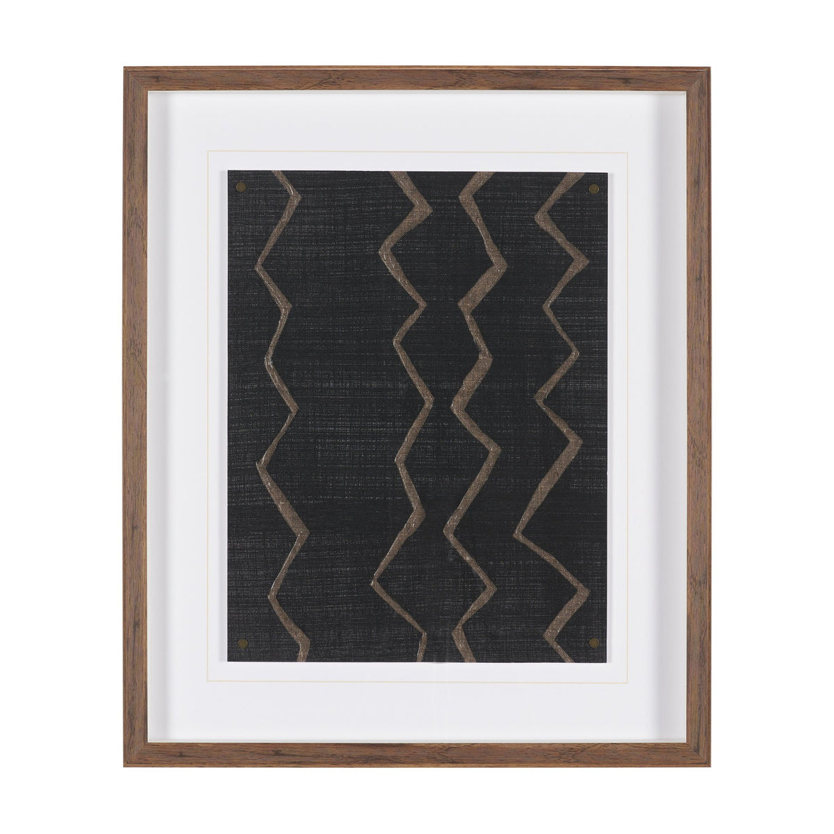 Fabric Fusion - Zig Zag by Maja Gunnarsdottir Textured Framed Artwork Matted under Glass from Mercana - Luna Furniture