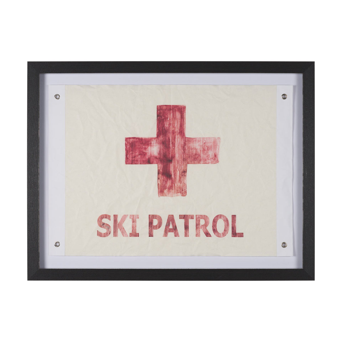Ski Patrol by Mercana Studio Hand-Embellished Textured Framed Artwork Matted under Glass from Mercana - Luna Furniture