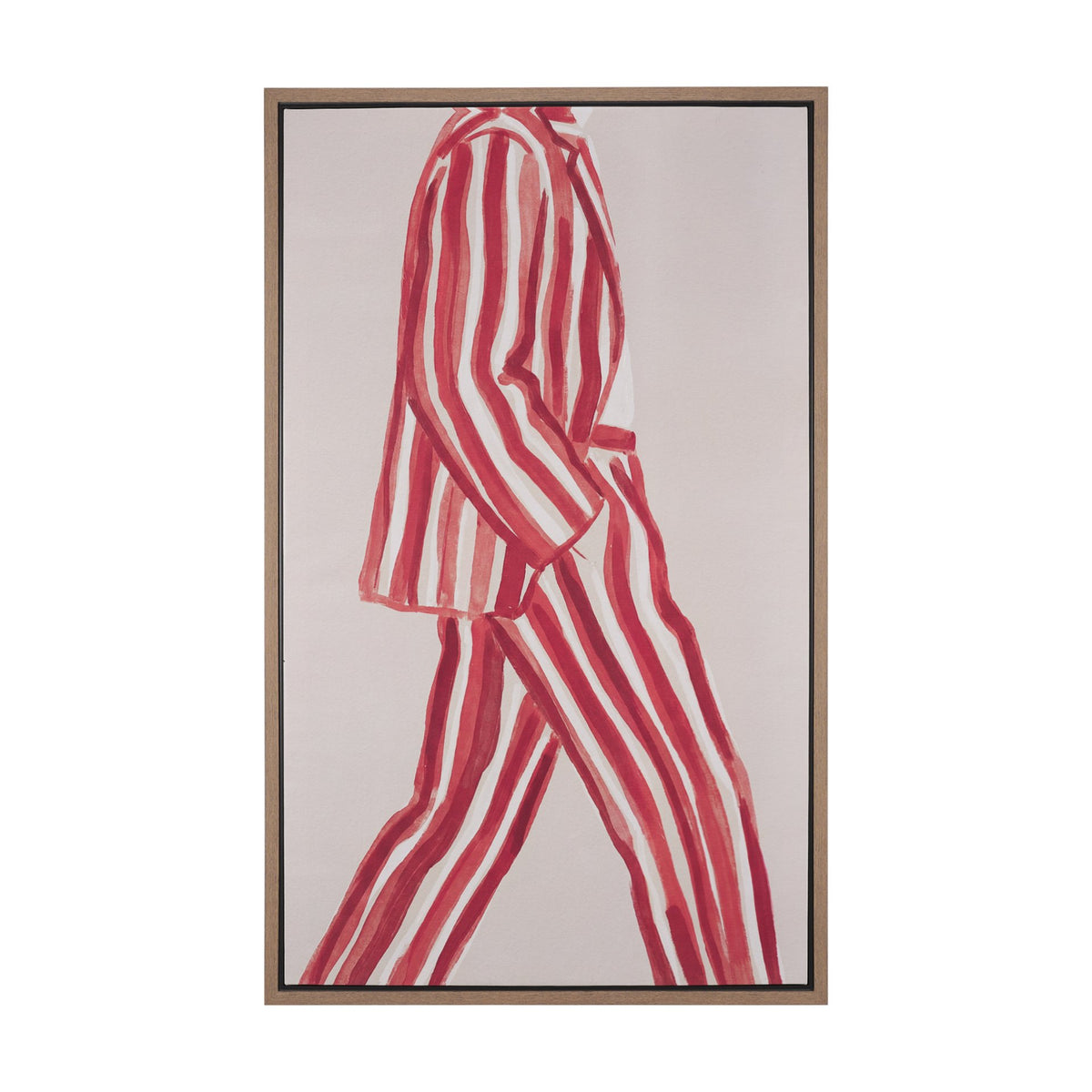 Walking Striped Suit by Mercana Studio Hand-Embellished Textured Framed Canvas Artwork from Mercana - Luna Furniture