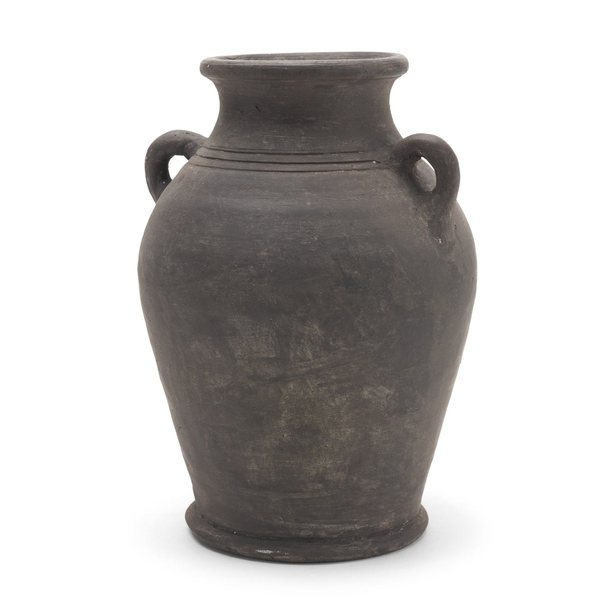 Creta Black Terracotta Double Handle Vase from Mercana - Luna Furniture