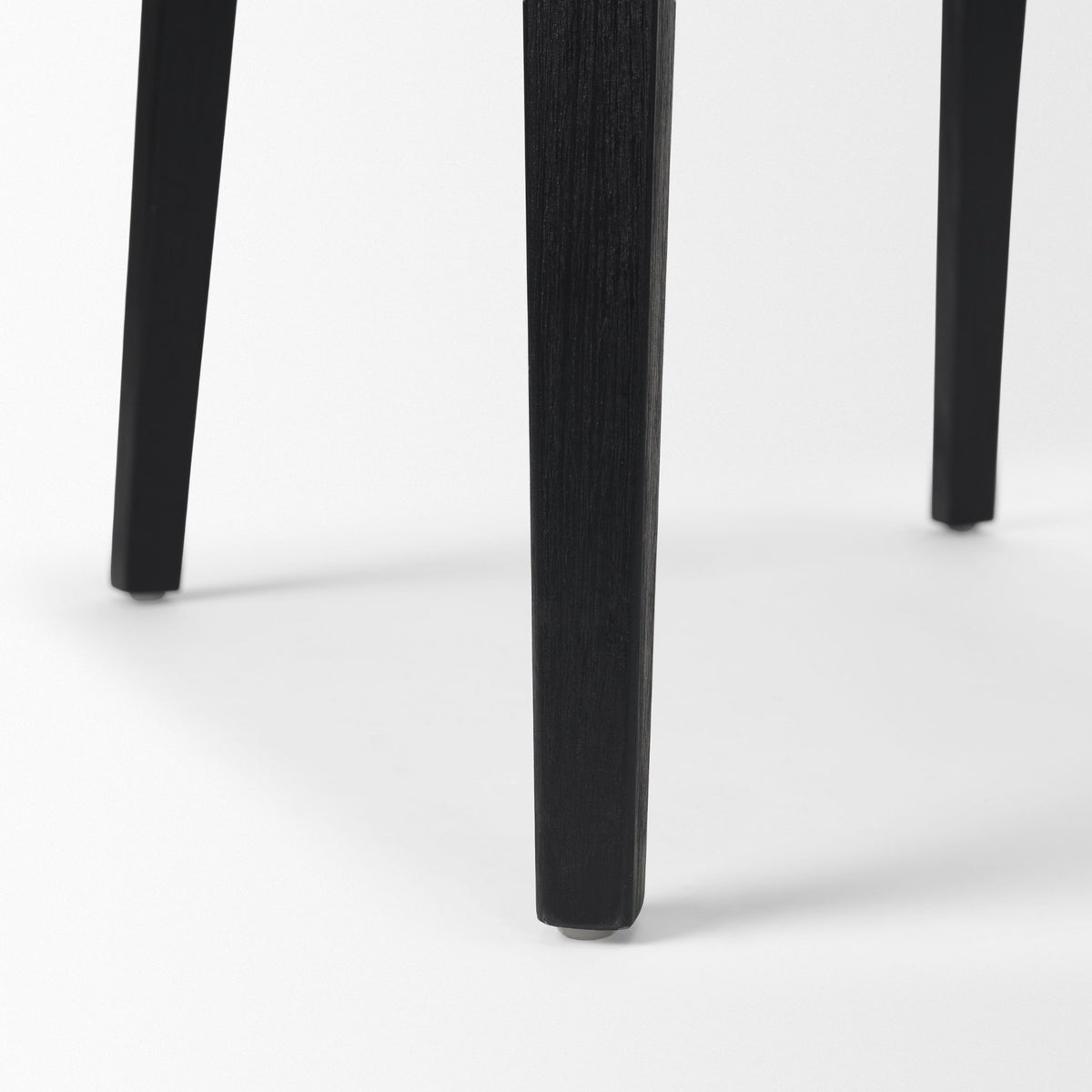 Clara Black Beech Wood W/ Cream Fabric Seat and Cane Back Armless Dining Chair, Set of 2 from Mercana - Luna Furniture