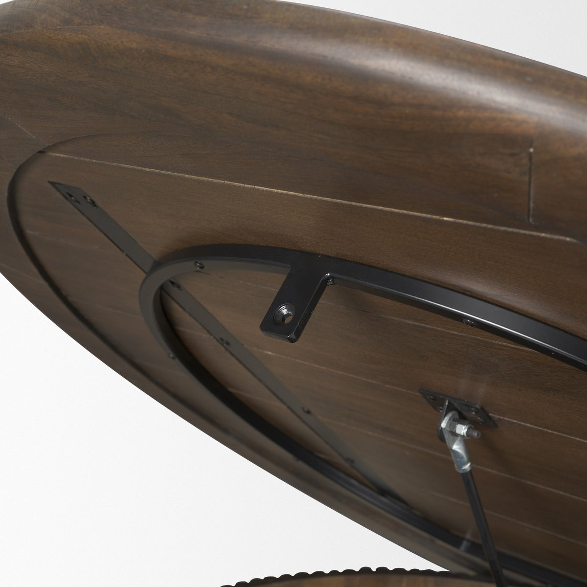 Terra 48L x 48W x 15H Dark Brown Wood Round Fluted Coffee Table from Mercana - Luna Furniture