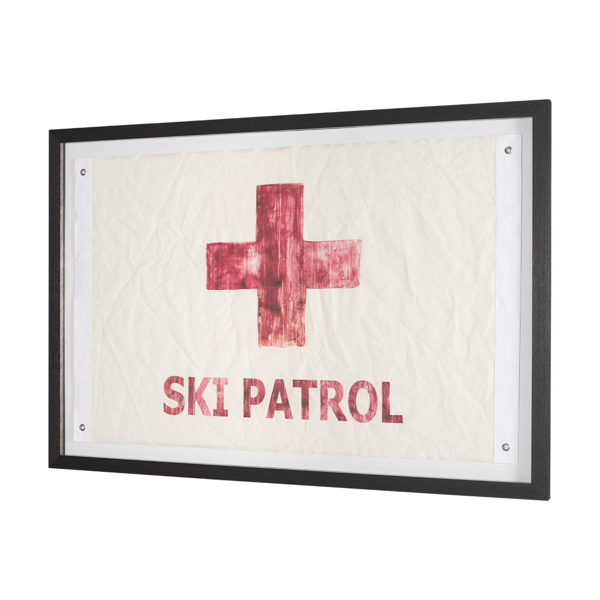 Ski Patrol by Mercana Studio Hand-Embellished Textured Framed Artwork Matted under Glass from Mercana - Luna Furniture