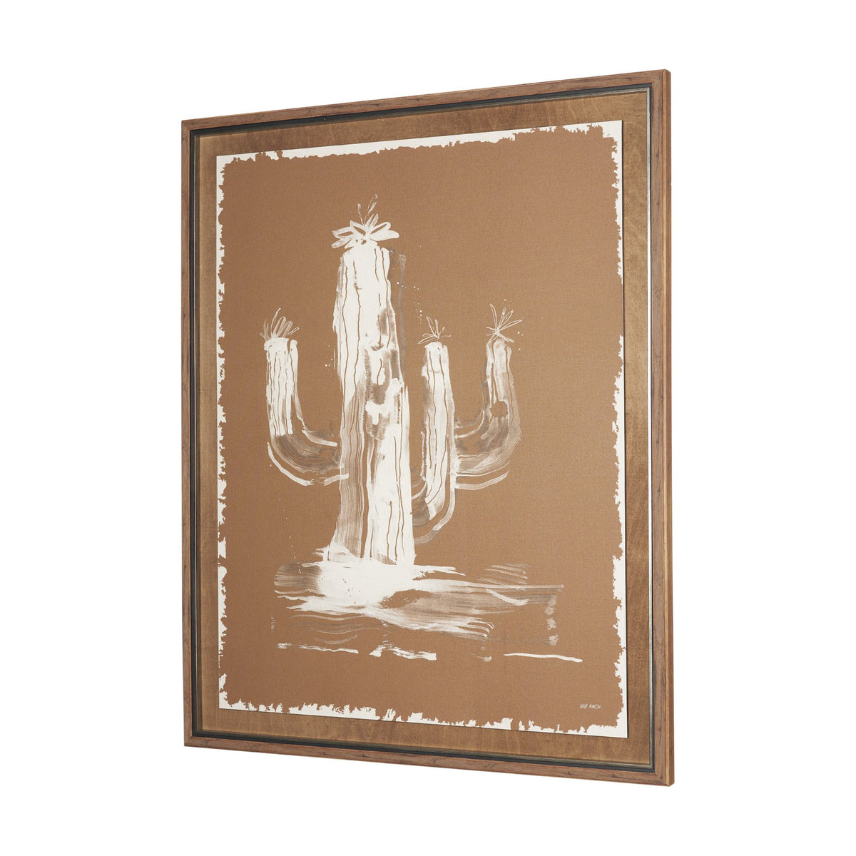Saguaro Nights - Sienna by Nick Simon Hand-Embellished Textured Framed Artwork Matted under Glass from Mercana - Luna Furniture