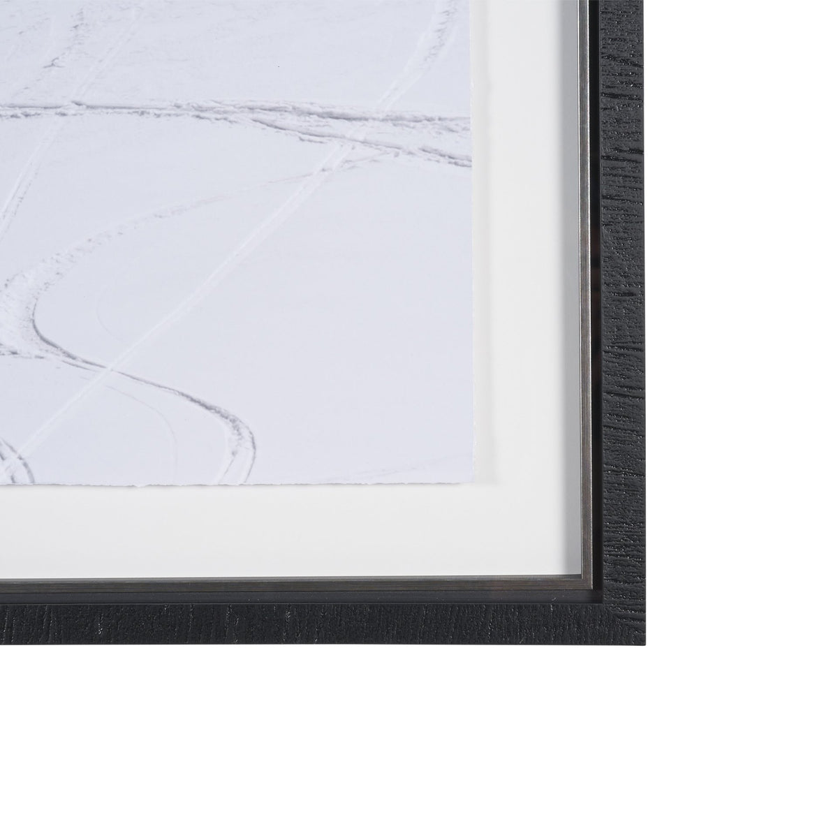 Skiers on Winter Slope by Anita Palceska Textured Framed Photo Print Matted under Glass from Mercana - Luna Furniture
