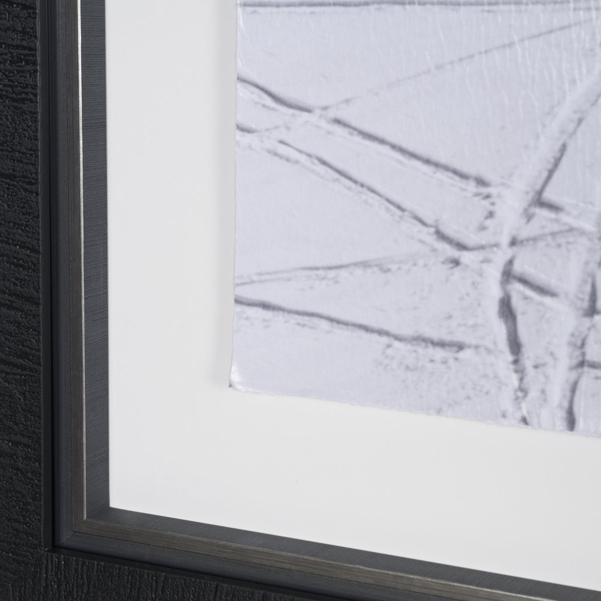 Skiers on Winter Slope by Anita Palceska Textured Framed Photo Print Matted under Glass from Mercana - Luna Furniture