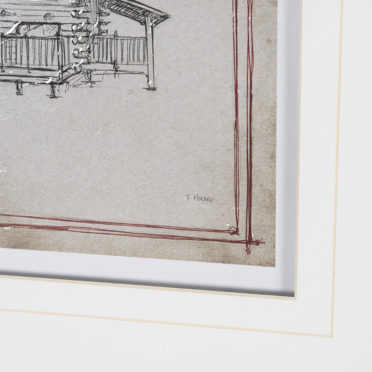 Apres 2 by Mercana Studio Hand-Embellished Textured Framed Artwork Matted under Glass from Mercana - Luna Furniture