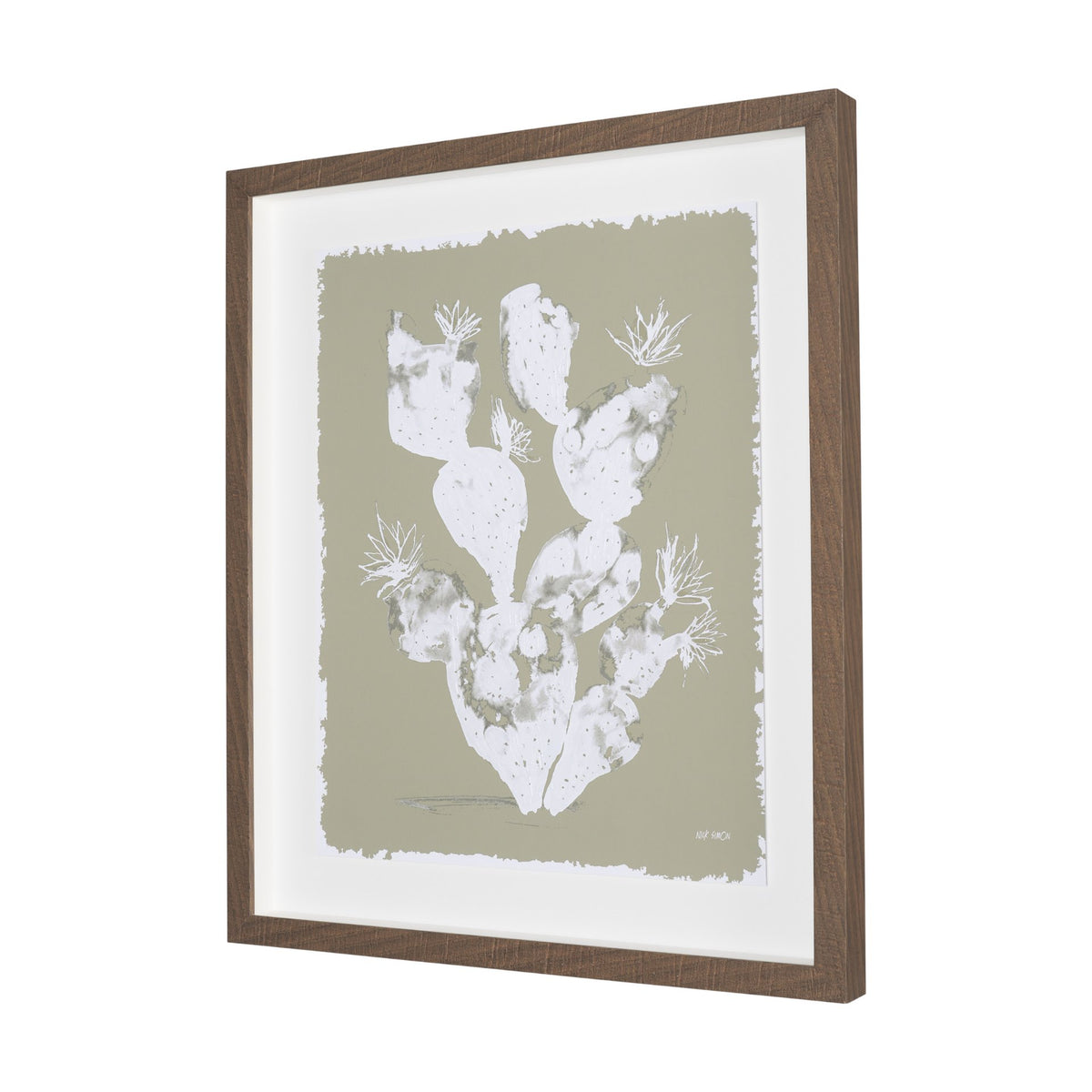 Solar Cactus by Nick Simon Hand-Embellished Framed Artwork Matted under Glass from Mercana - Luna Furniture