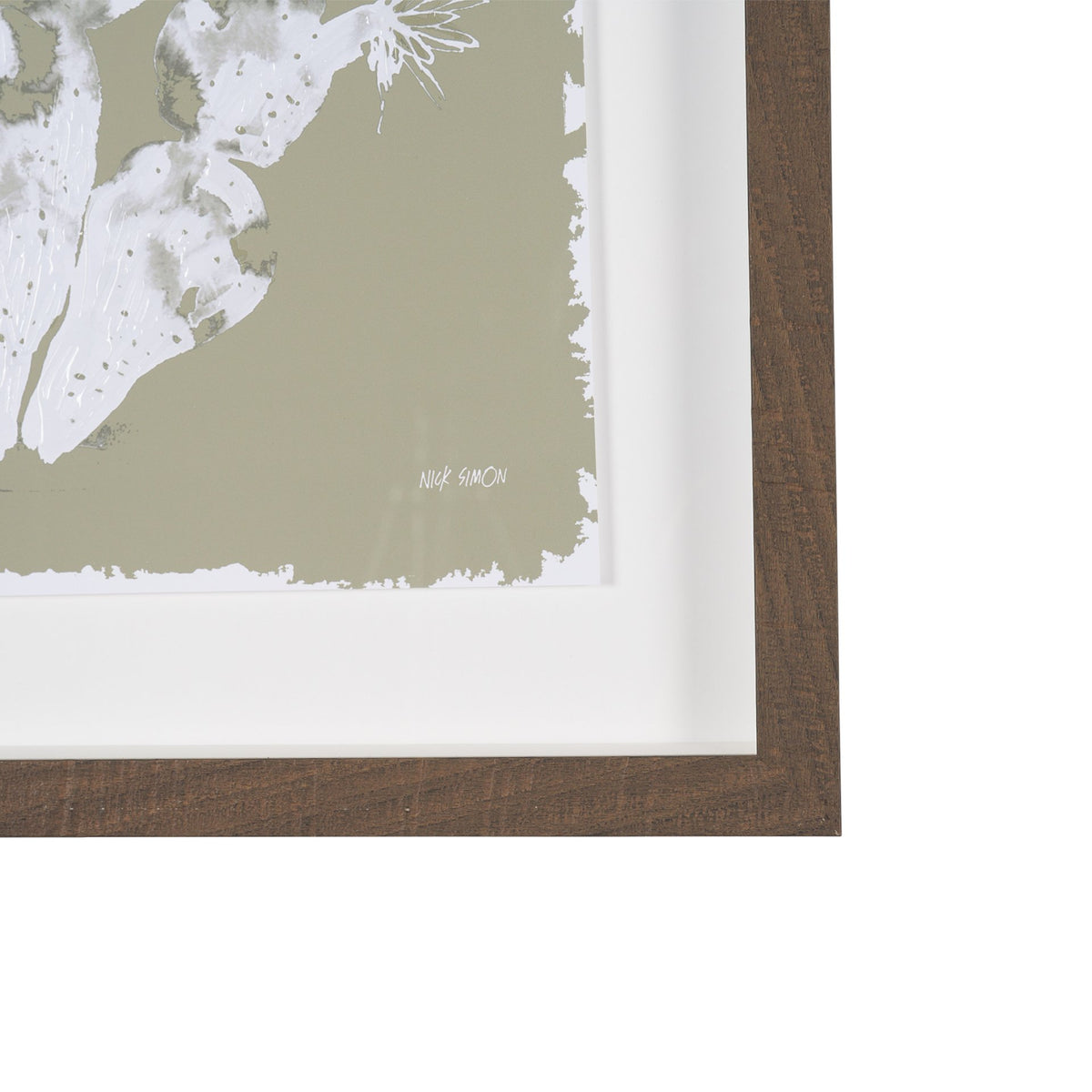 Solar Cactus by Nick Simon Hand-Embellished Framed Artwork Matted under Glass from Mercana - Luna Furniture