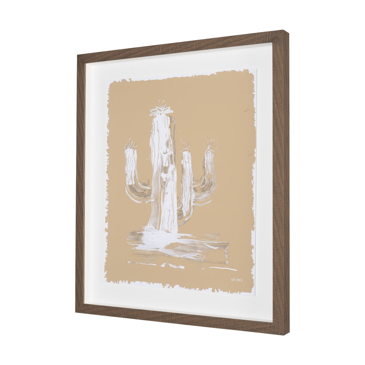 Saguaro Nights by Nick Simon Hand-Embellished Framed Artwork Matted under Glass from Mercana - Luna Furniture