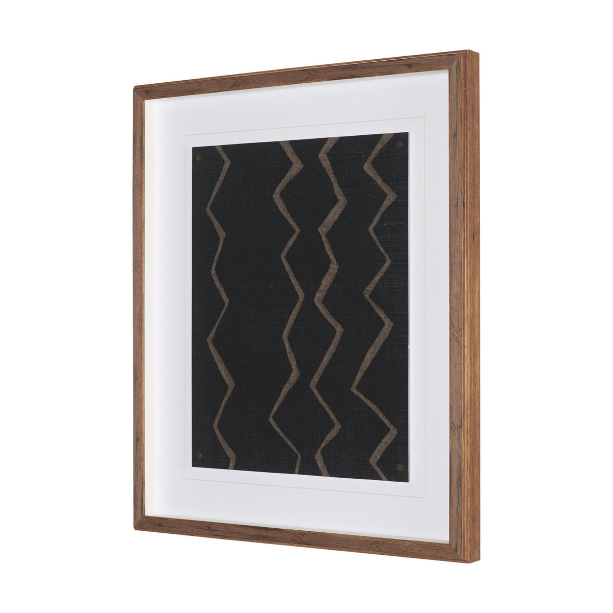 Fabric Fusion - Zig Zag by Maja Gunnarsdottir Textured Framed Artwork Matted under Glass from Mercana - Luna Furniture