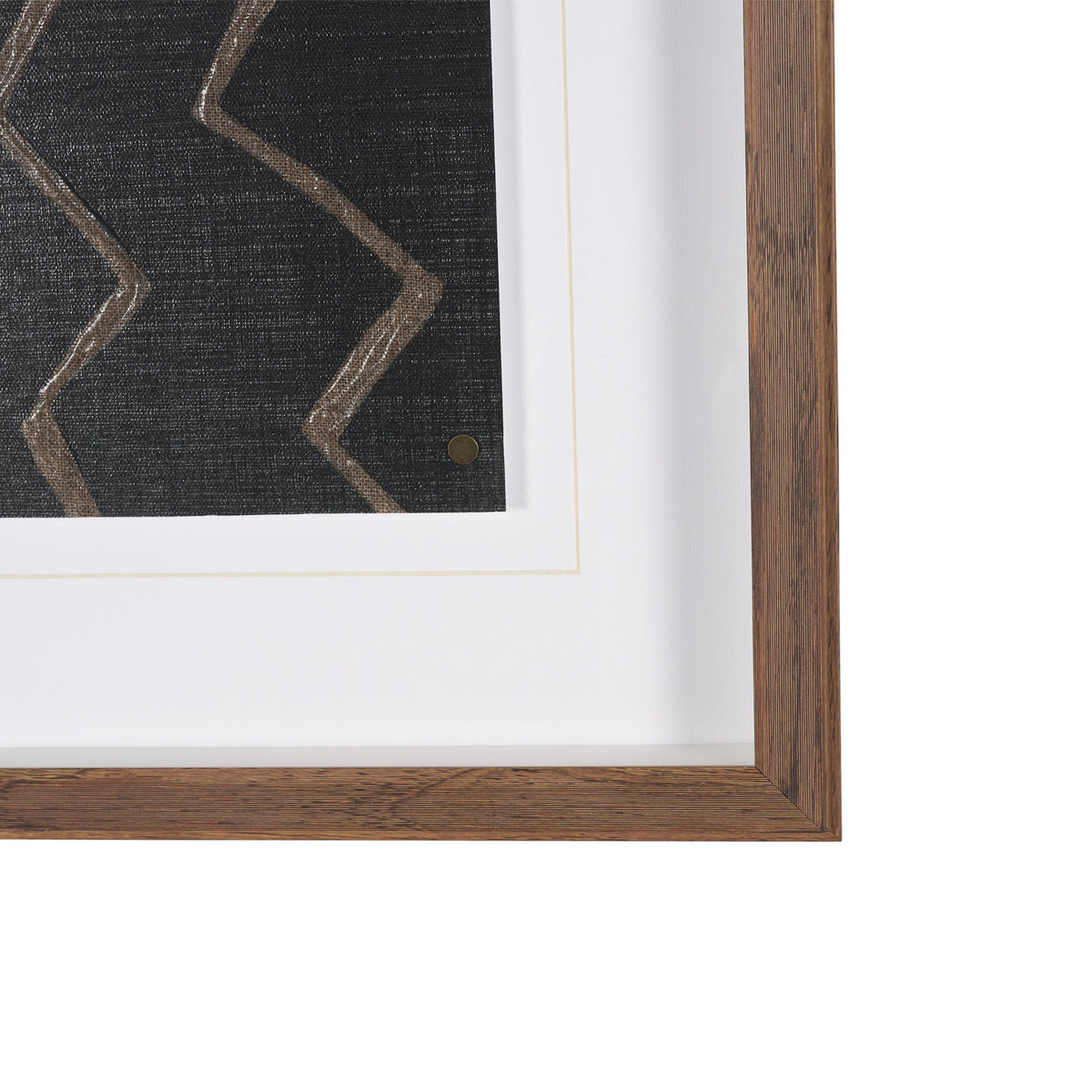 Fabric Fusion - Zig Zag by Maja Gunnarsdottir Textured Framed Artwork Matted under Glass from Mercana - Luna Furniture