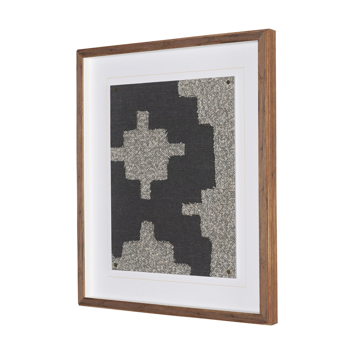 Fabric Fusion - Blok by Maja Gunnarsdottir Textured Framed Artwork Matted under Glass from Mercana - Luna Furniture
