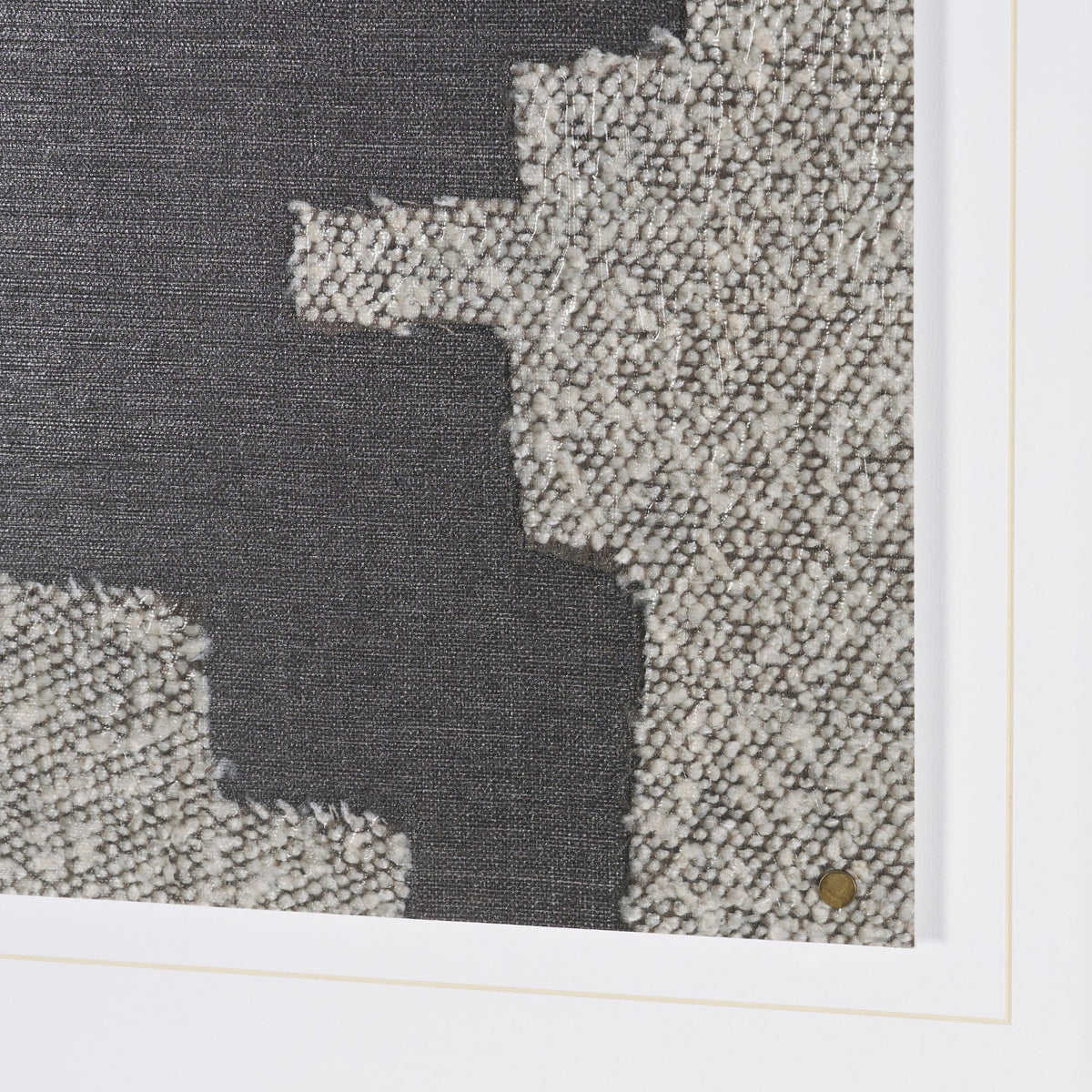 Fabric Fusion - Blok by Maja Gunnarsdottir Textured Framed Artwork Matted under Glass from Mercana - Luna Furniture