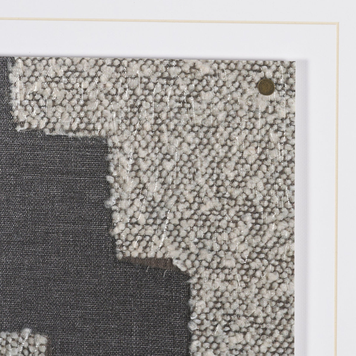 Fabric Fusion - Blok by Maja Gunnarsdottir Textured Framed Artwork Matted under Glass from Mercana - Luna Furniture