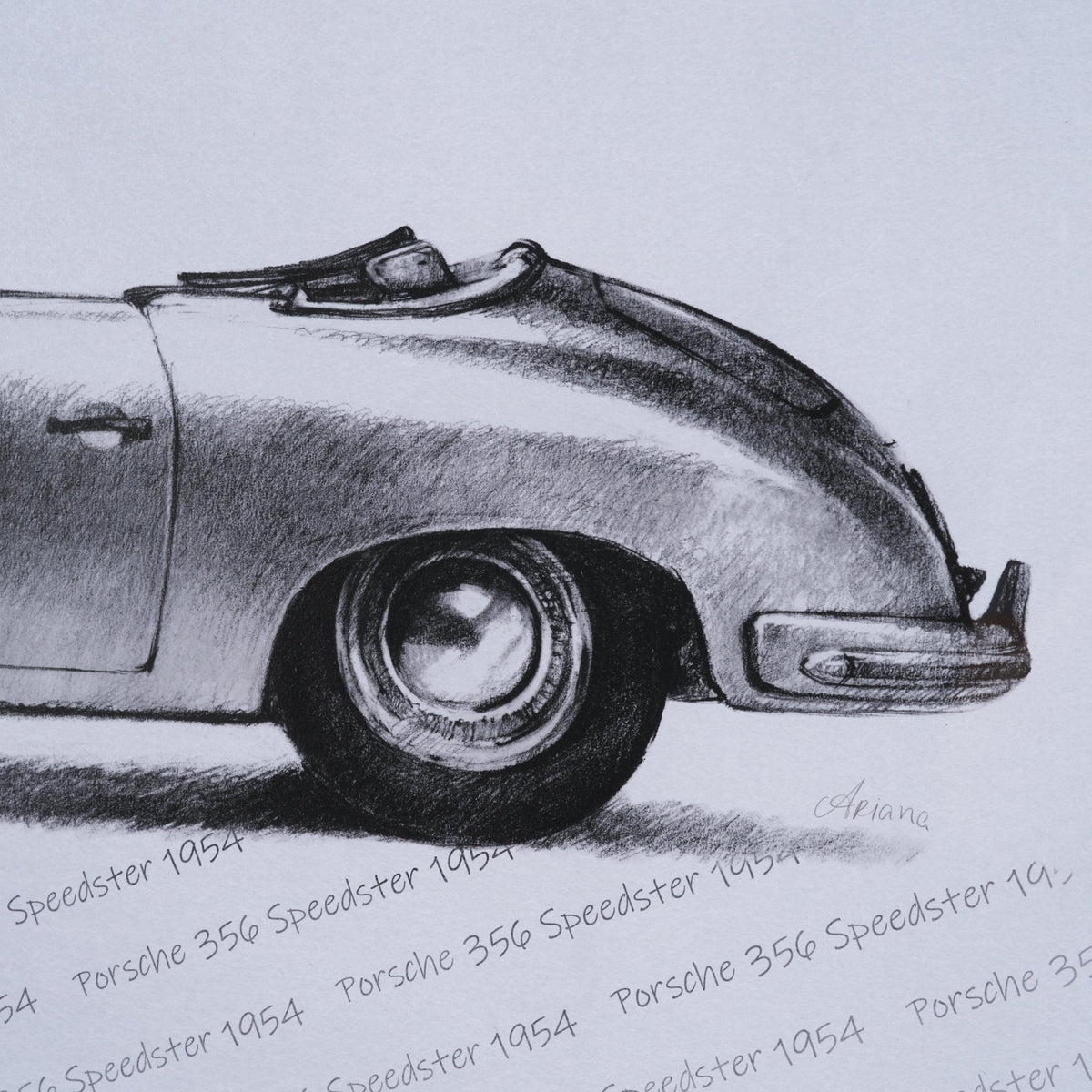1954 356 Speedster by Mercana Studio Textured Framed Artwork Matted under Glass from Mercana - Luna Furniture