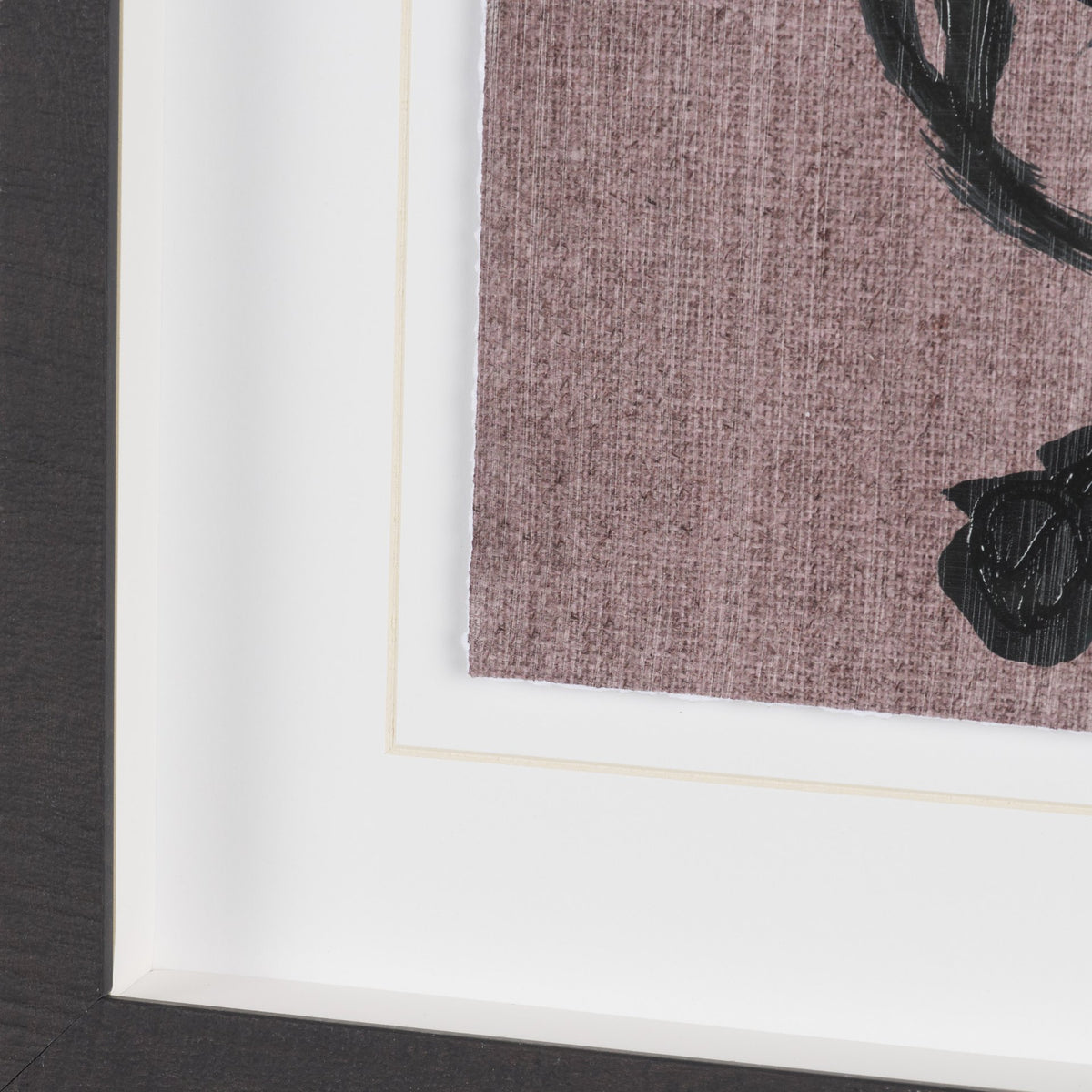 Black Botanical Silhouette by Cartissi Hand-Embellished Textured Framed Artwork Matted under Glass from Mercana - Luna Furniture