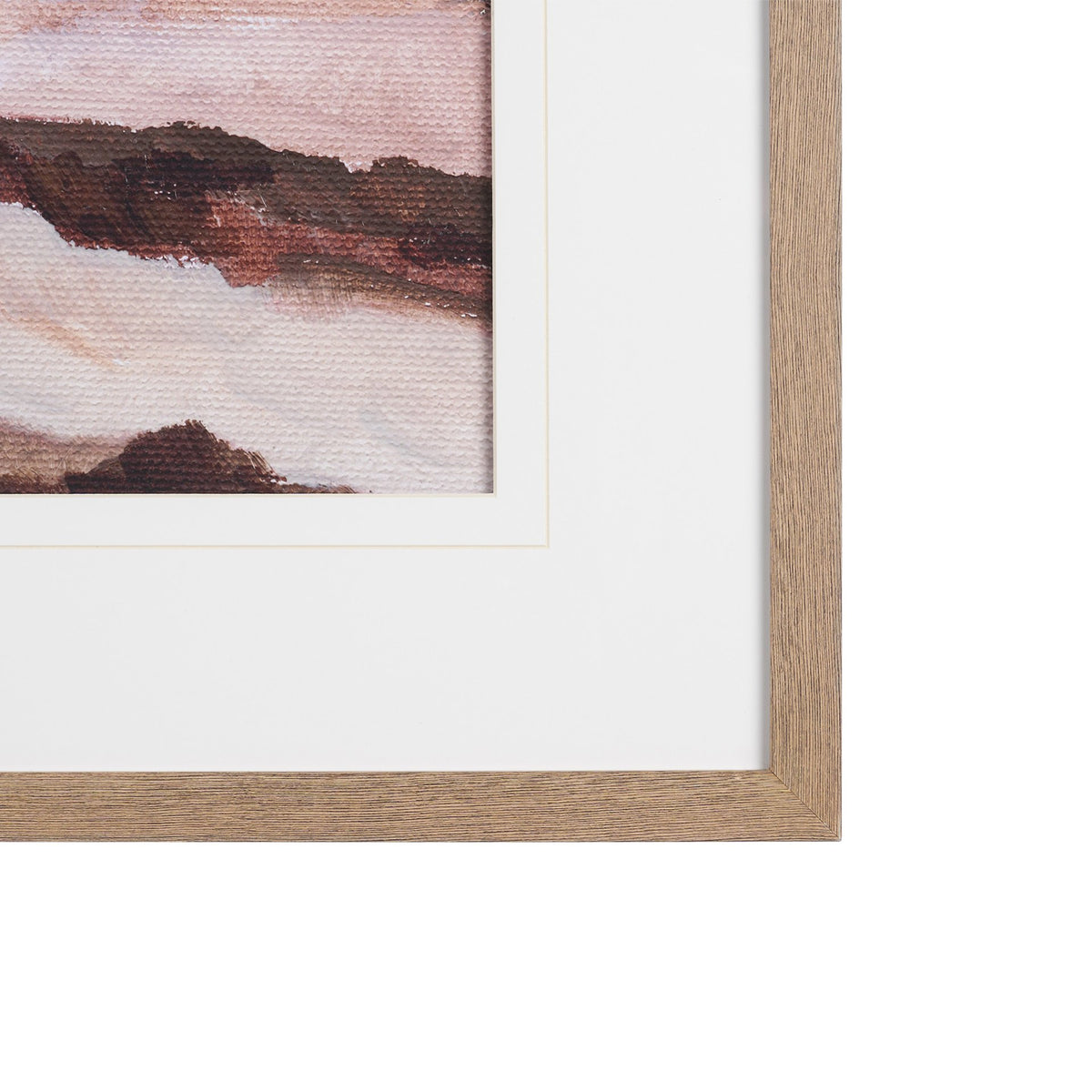 Terracotta Mountain Vista by Nikita Jariwala Textured Framed Artwork Matted under Glass from Mercana - Luna Furniture