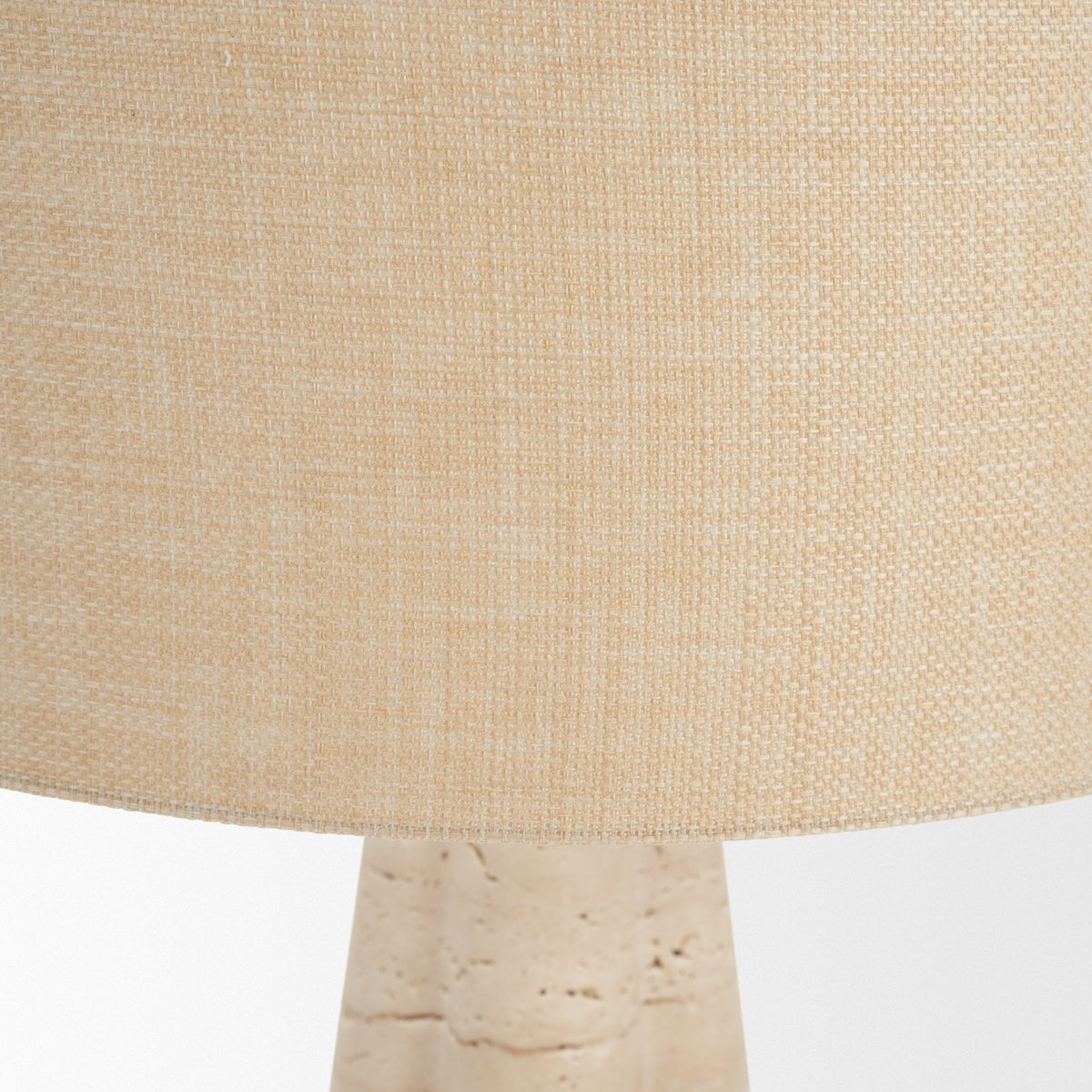 Sena Travertine Tapered Column Table Lamp from Mercana - Luna Furniture