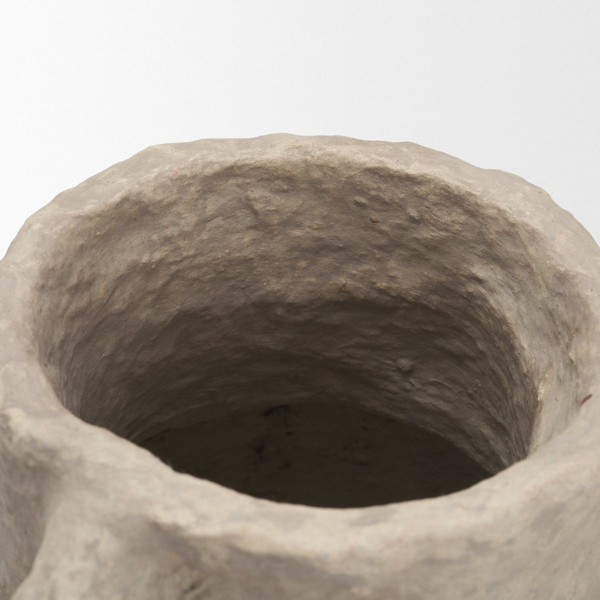Jiya 12" Natural Ardi Paper Mache Double Handle Pot from Mercana - Luna Furniture