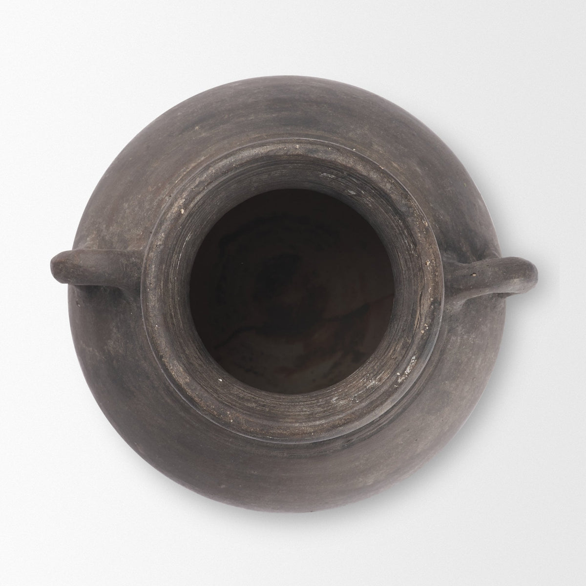 Creta Black Terracotta Double Handle Vase from Mercana - Luna Furniture