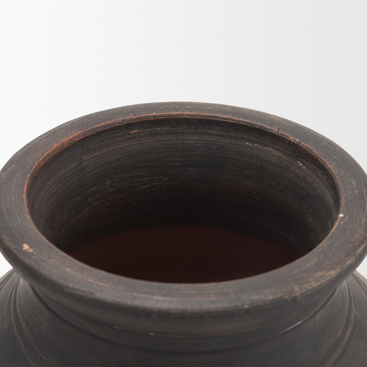 Creta 10" Black Terracotta Planter Vase
