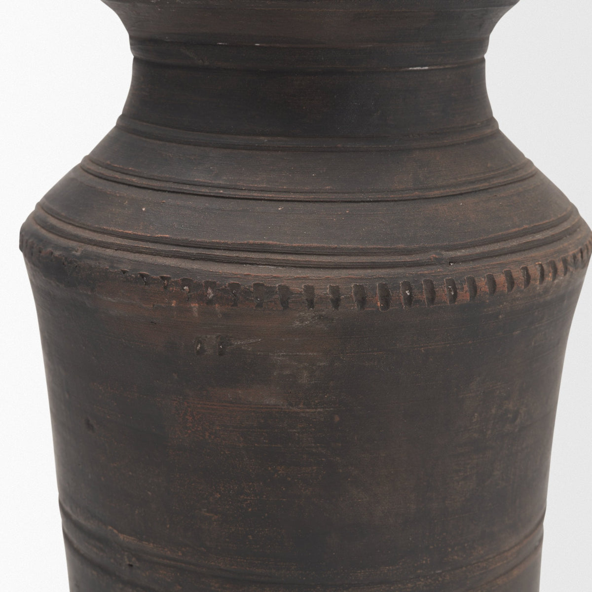 Creta 10" Black Terracotta Planter Vase