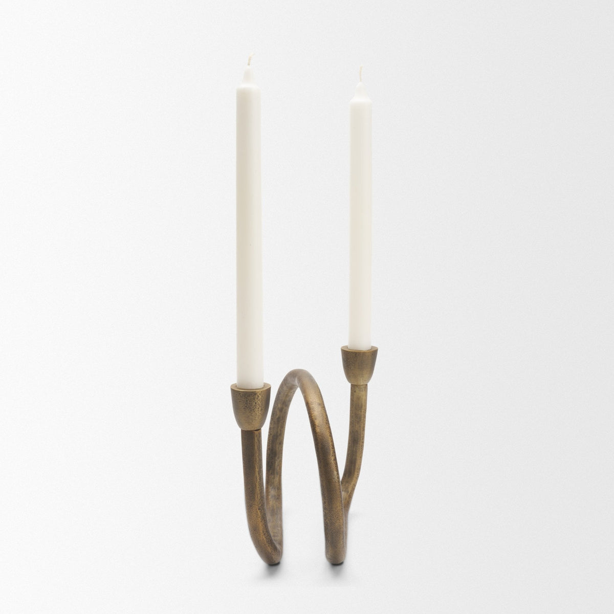 Serpens Brass Metal Large Candleholder
