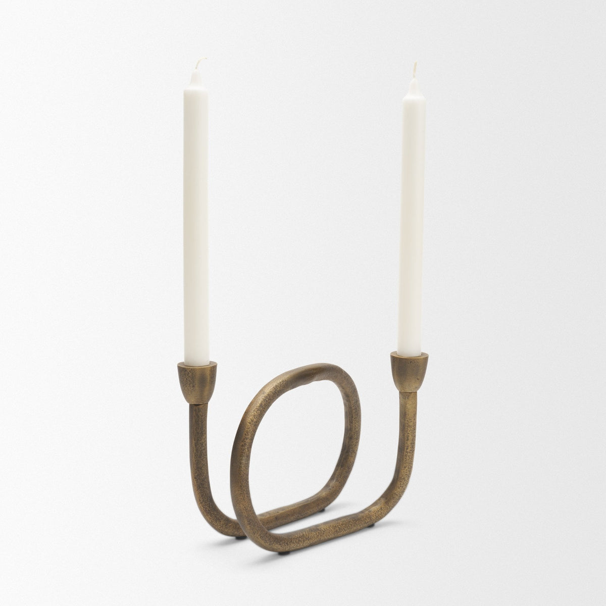 Serpens Brass Metal Large Candleholder