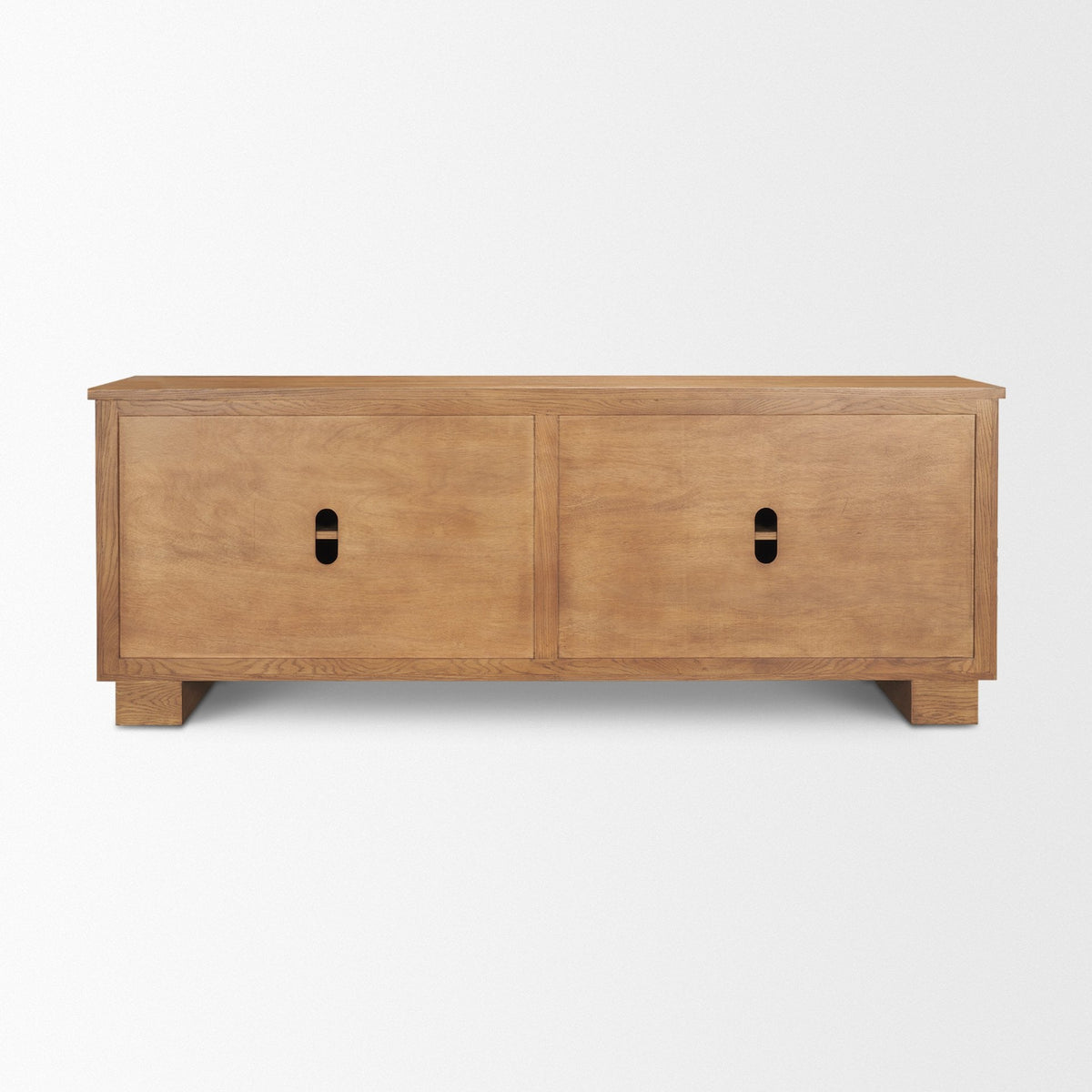 Carmel 4-Door Closed Sideboard | 82" | Raffia w/ Brown Wood from Mercana - Luna Furniture