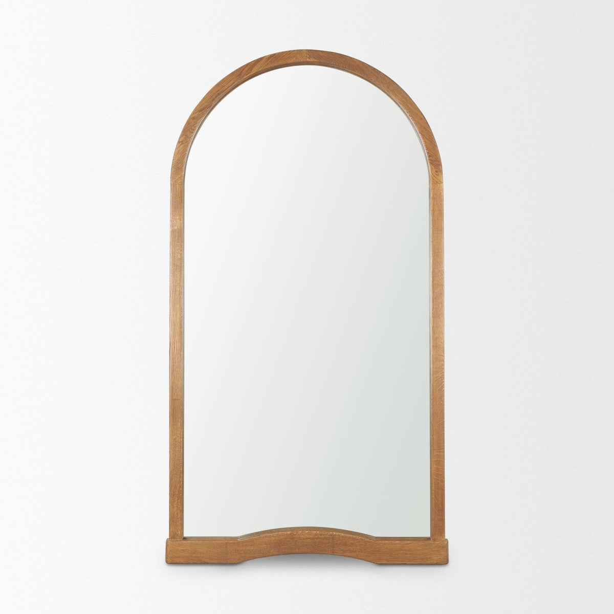 Avaline Arched Heritage Floor Mirror | Solid Oak