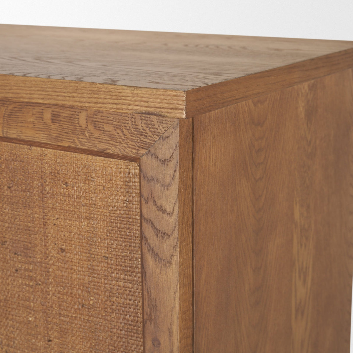 Carmel 2-Door Tall Cabinet | 78" | Raffia w/ Brown Wood from Mercana - Luna Furniture