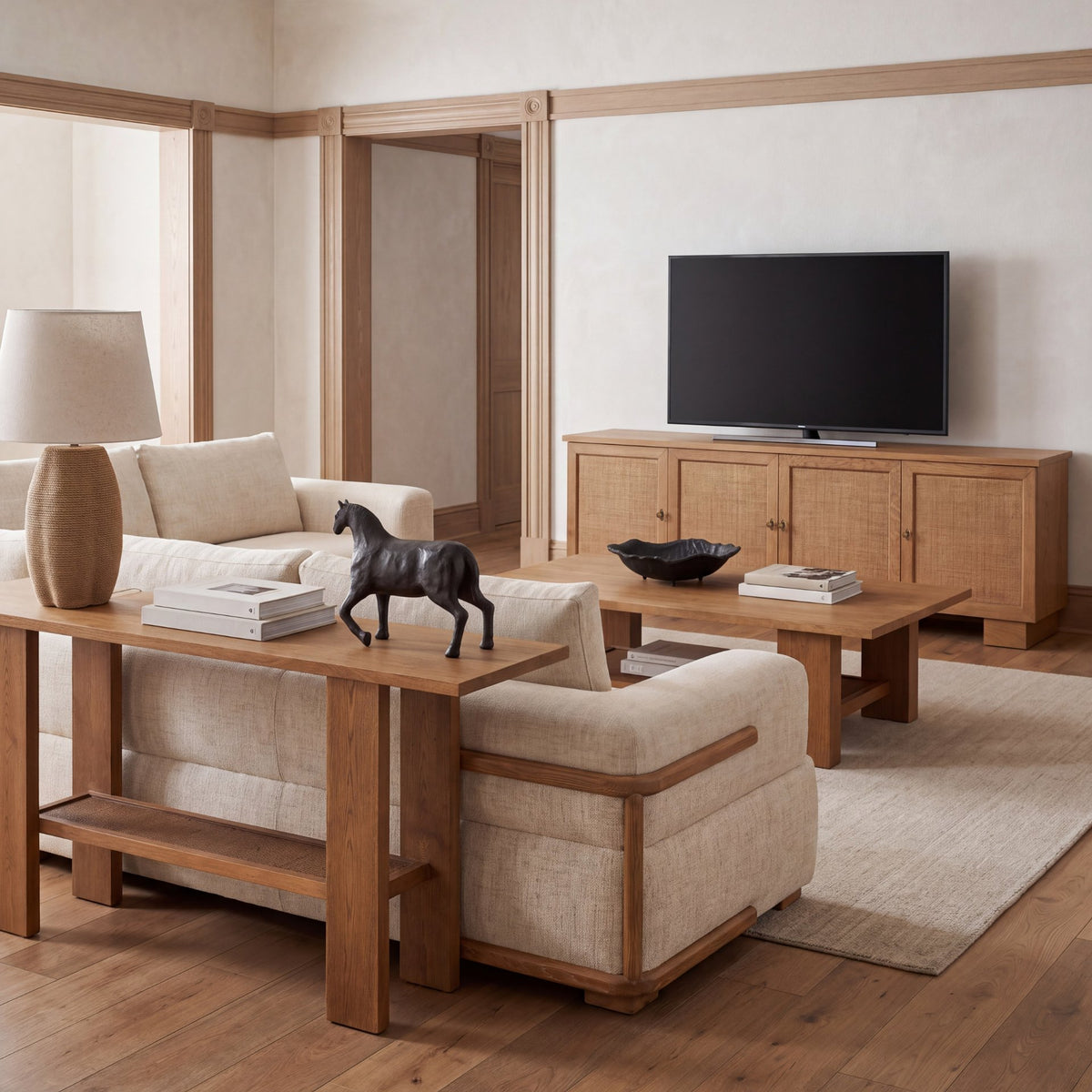 Warner Frame 3 Piece Sofa Set w/S Corner Piece w/Back Cushions from Mercana - Luna Furniture