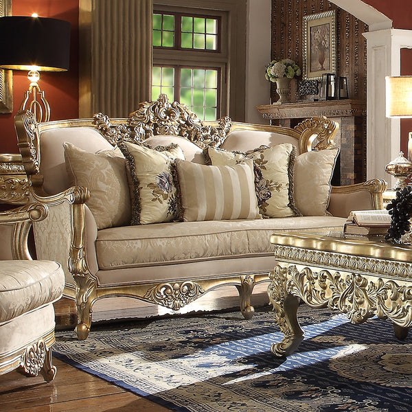 HD-04 Marbled Champagne Silver Loveseat