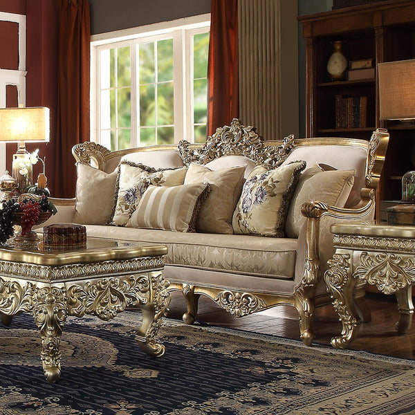 HD-04 Marbled Champagne Silver Sofa
