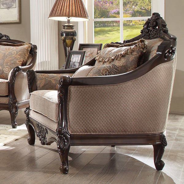 HD-09 Dark Red Mahogany Chair