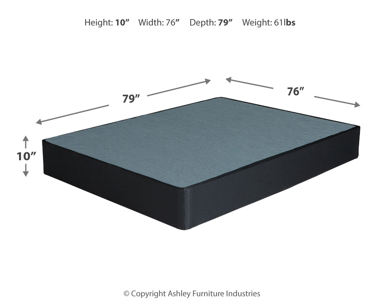 10 Inch Chime Memory Foam White King Mattress and Foundation from Ashley - Luna Furniture