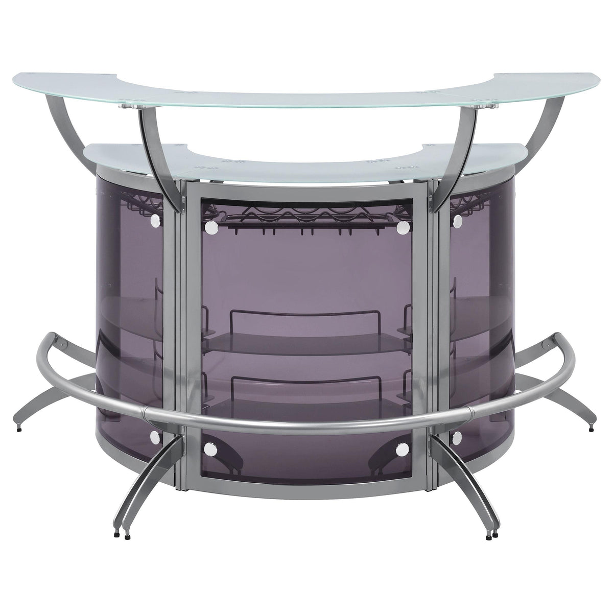 Dallas Smoked and Silver Bar Unit from Coaster - Luna Furniture