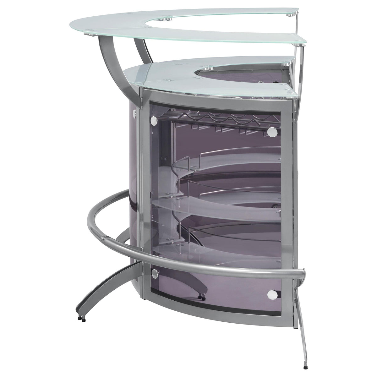 Dallas Smoked and Silver Bar Unit from Coaster - Luna Furniture