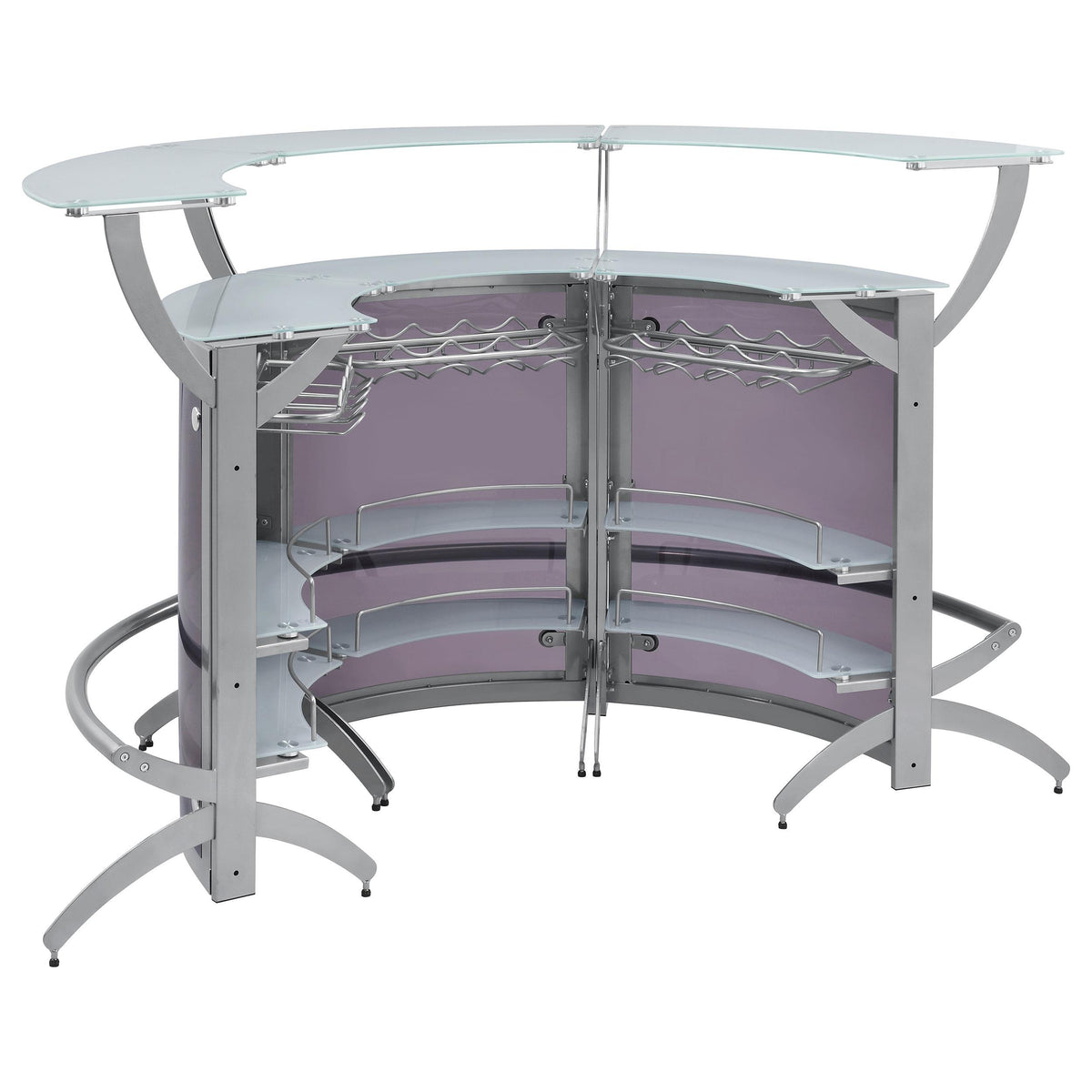 Dallas Smoked and Silver Bar Unit from Coaster - Luna Furniture