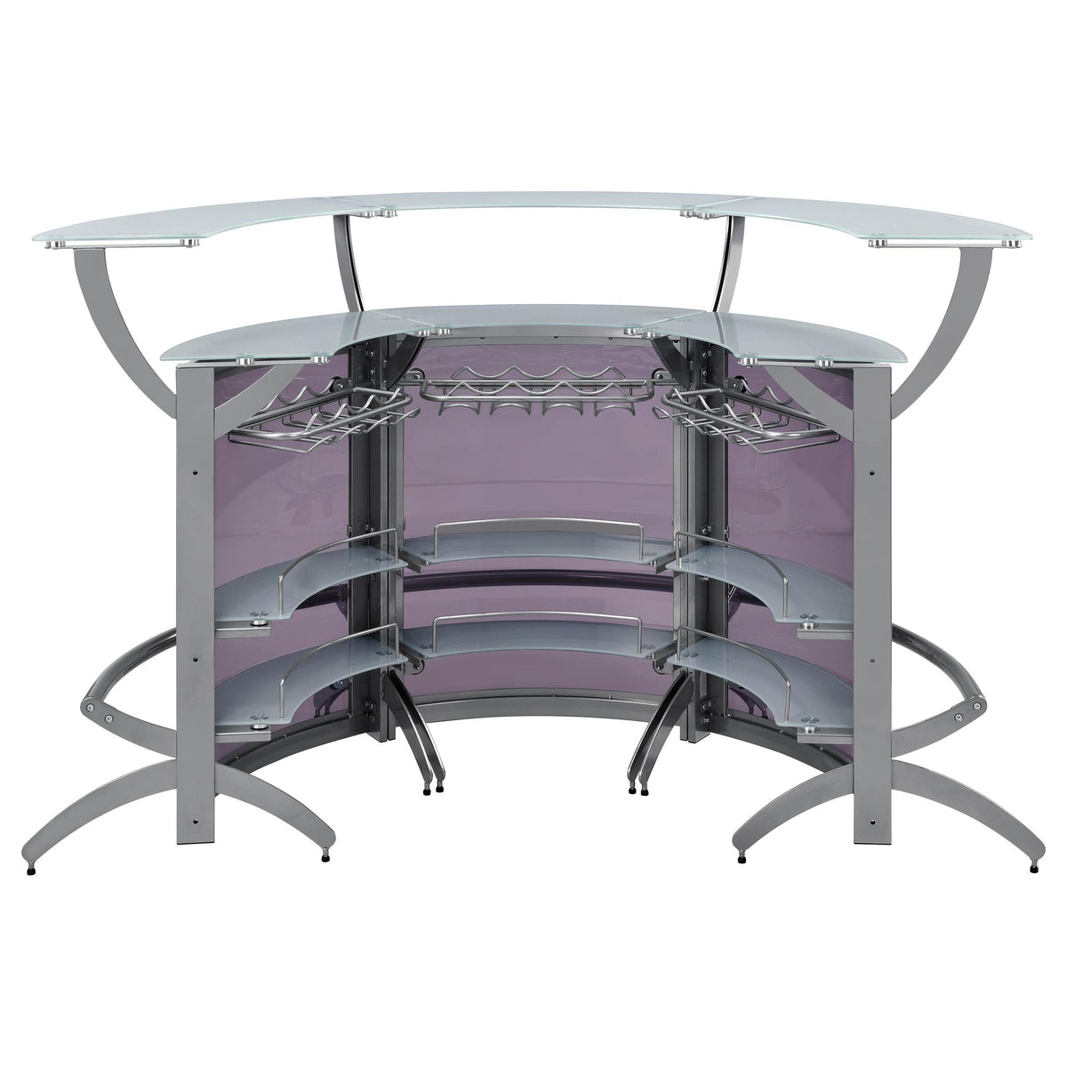 Dallas Smoked and Silver Bar Unit from Coaster - Luna Furniture