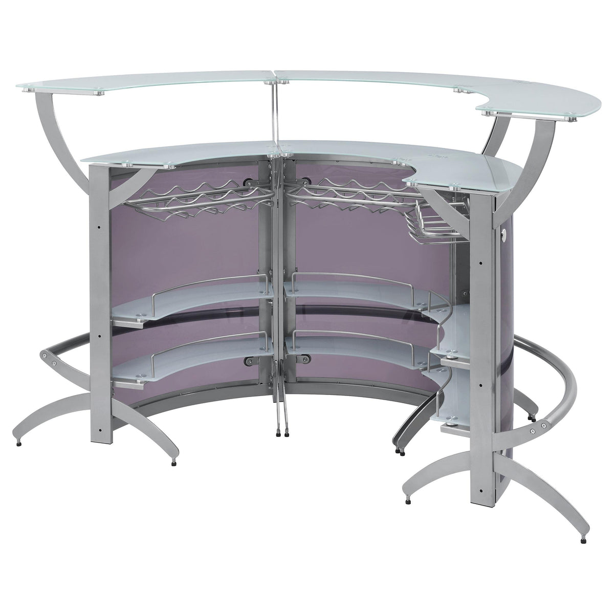 Dallas Smoked and Silver Bar Unit from Coaster - Luna Furniture