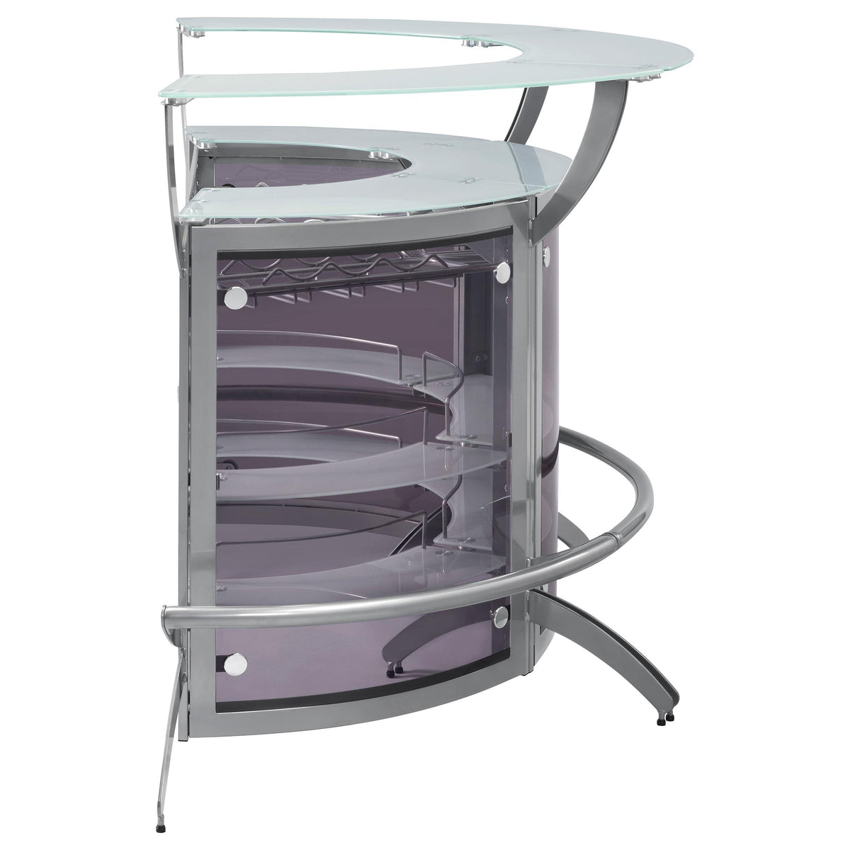 Dallas Smoked and Silver Bar Unit from Coaster - Luna Furniture