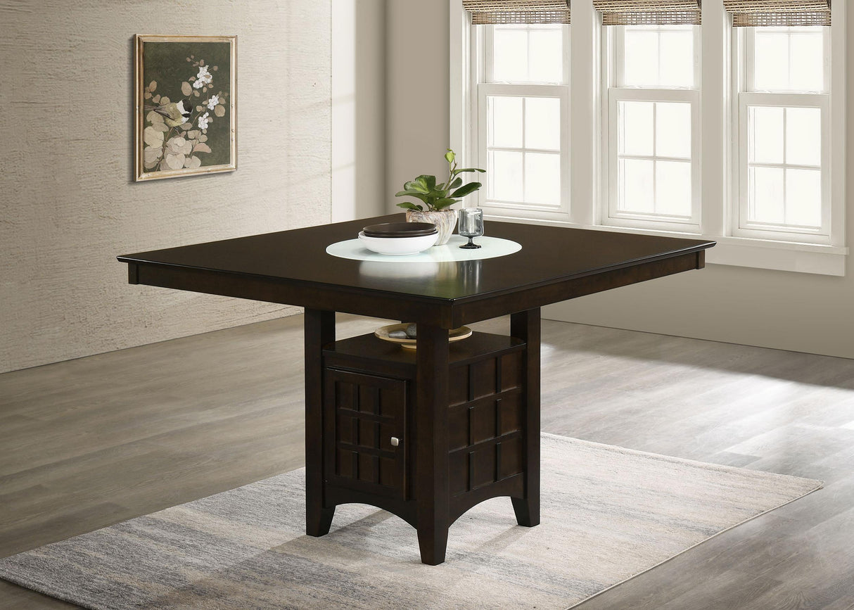 Gabriel Cappuccino Storage Counter Height Table from Coaster - Luna Furniture