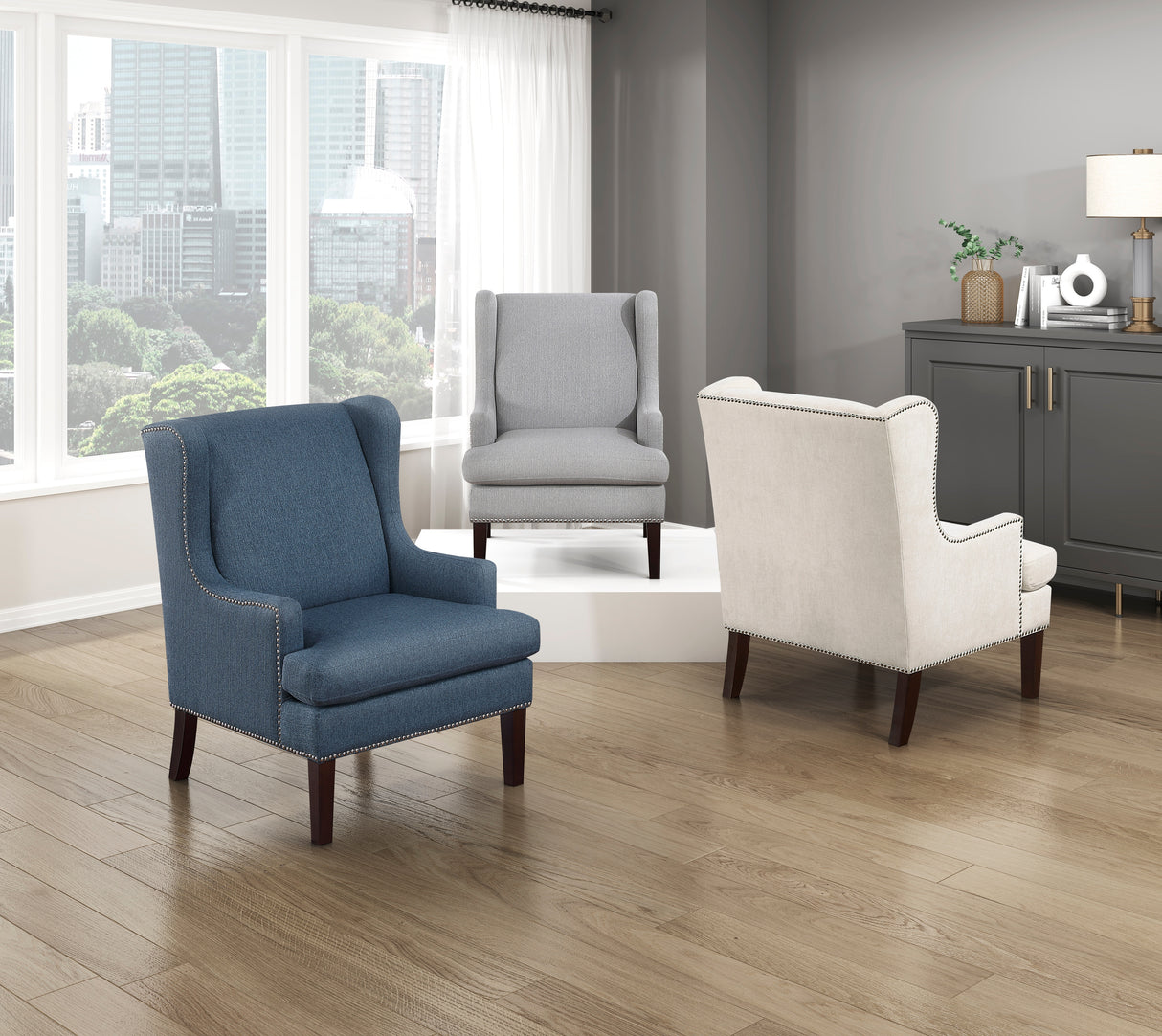 Myles Blue Accent Chair from Homelegance - Luna Furniture