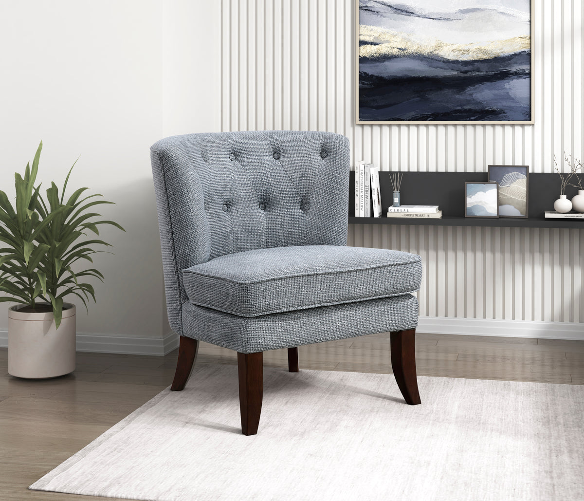 Melrose Dark Gray Accent Chair from Homelegance - Luna Furniture