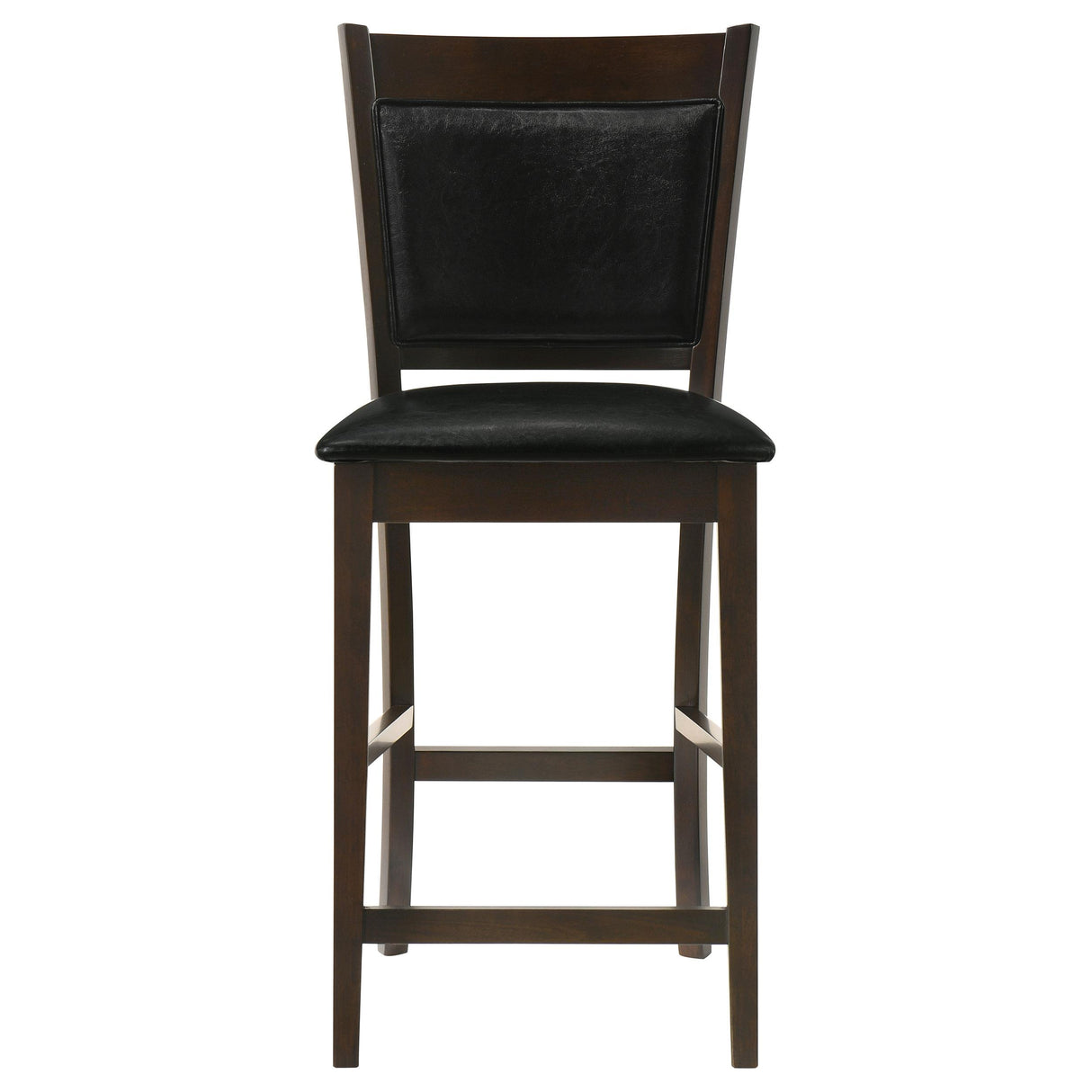 Jaden Black and Espresso Upholstered Counter Height Stools, Set of 2 from Coaster - Luna Furniture