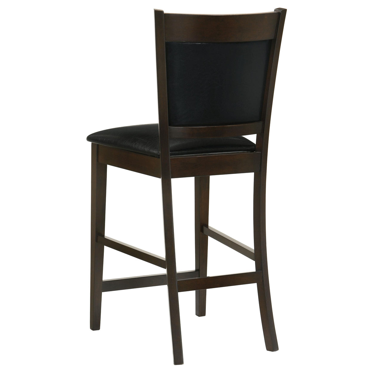 Jaden Black and Espresso Upholstered Counter Height Stools, Set of 2 from Coaster - Luna Furniture
